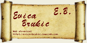 Evica Brukić vizit kartica